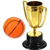 TOPBATHY Trofei Plastica Mini Premio con Figurina Sportiva Dorata Decorazione Festa e Gara Coppe Premiazioni per Scuola Materna