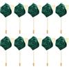 PATIKIL 10pz Bottoniere di Rose Bottoniere Sposo Matrimonio Verde Scuro | Tasca Fiore Realizzato a Mano Spilla Revers Boutonniere, per Uomini Matrimonio Cerimonia Festa Ballo