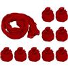 PATIKIL Tessuto Fiori a Calza, 10 Pezzi Calze Fiori in Rete Nylon Materiale Calze Seta a Trazione Fiori Fai-Da-Te Creazione Fiori Artigianali Decorazione Domestica, Rosso Scuro
