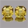 harshj_0 Coppia Di Zaffiro Naturale Giallo Square Cut 8-10 Ct Certificata GGL