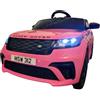 Pilots Kids Macchina Elettrica per Bambini Range Rover Velar a Batteria 12V Rosa