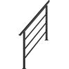 Outsunny Ringhiera per Scale 131 cm Corrimano per Scale con Kit di Installazione Angolo Regolabile per 1-4 Gradini Nero | Aosom Italy