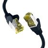 EFB-Elektronik - Cavo di rete CAT. 6a fino a 10 Gb - Cavo Ethernet LAN da 0,5 m con protezione jack e antipiega - Connettore RJ45, schermatura S/FTP PIMF - Nero