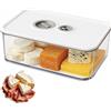 Mujiluxe Scatola per Formaggio, Conservazione Salumi Frigorifero, Scatola per Salumi E Formaggi Frigo con Datario E Anello di Tenuta,impilabile,adatto per La Conservazione di Formaggi E salumi(1250 Ml)