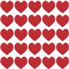 QUARKZMAN Cuore in Feltro Pom Pom Cuori per Decorazioni Creazione San Valentino 3cm x 3cm per Decorazioni Domestiche Feste Artigianato Arte, Rosso, Confezione da 100