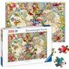 Ravensburger - Puzzle 3000 Pezzi Flora e Fauna, Puzzle Adulti 14+ 121x80cm | Puzzle Mappamondo Flora e Fauna da 3000 pezzi, 121x80 cm, per adulti 14+, per esperti e ideale come idea regalo originale.