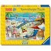 Ravensburger - Puzzle 1000 Pezzi SpongeBob, Puzzle Per Adulti 14+ 70x50cm | Puzzle SpongeBob da 1000 pezzi, 70x50 cm, per adulti 14+, perfetto come idea regalo per fan di SpongeBob sulla Spiaggia.