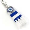 The Carat Shop Chelsea Football Club Blue Stripe Scarf and Crest Backpack Hanger