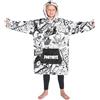 Fortnite Felpa Oversize Bambino Ragazzi 14+ Cappuccio Coperta Indossabile Extra Lungo Poncho Pile Giocatore Regali Bambini