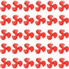 QUARKZMAN Confezione da 30 Albero Motore DC Elica 2mm 30mm 3 Pale Rosso | per Modellismo Aereo Scienza Educazione Giocattoli Barca Micro, Forma Ventilatore, Eliche Plastiche, Rotondo