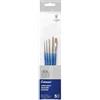 Winsor & Newton Set 5 Pennelli Cotman Manico Corto - Tondi N°00, 2, 4, 6 - Pennellata Unica 6mm
