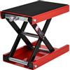 Easycomfort DURHAND Cavalletto Alzamoto, Sollevatore per Moto in Acciaio Rosso e Nero, Pieghevole e Antiscivolo 41.5 x 23.5 x 10-37cm