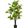 Easycomfort Ficus Artificiale per Interni ed Esterni, Pianta Artificiale Realistica con 78 Foglie, 130cm