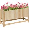 Easycomfort Fioriera da Esterno Verticale in Legno con Foro di Drenaggio e Rivestimento Interno, 86x30x50 cm