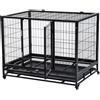 Easycomfort Gabbia Box per Cani Cuccioli da Interno Esterno con Rotelle 92×62×75cm