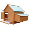 Easycomfort Gabbia per Galline in Legno con Tetto Impermeabile, Pollaio Prefabbricato da Esterno, 160x98.5x107cm