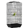 Easycomfort Gabbia per Uccelli in Metallo e Plastica con Trespoli, Altalena e Ciotole, 46.5x35.5x92 cm, Nero