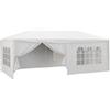 EasyComfort Gazebo Tendone per Feste 6x3m con Pareti Laterali Rimovibili, Porte e Finestre, Bianco