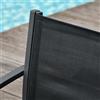 Easycomfort Salotto da Esterno, Set 4 Pezzi con 1 Tavolino, 2 Sedie da Giardino e 1 Panca in Metallo, Nero