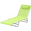 Easycomfort Lettino Prendisole Pieghevole con Schienale Reclinabile e Cuscino, 182x56x24.5cm