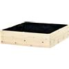 Easycomfort Letto per Orto Rialzato in Legno, Fioriera da Giardino per Piante e Ortaggi, 117x117x30cm