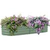 EasyComfort Letto per Orto Rialzato Modulare 150x62x30cm in Acciaio Galvanizzato con Fondo Aperto, Verde
