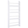 Easycomfort Libreria da Parete con 4 Ripiani in Legno Bianco Impermeabile, Carico Massimo 30kg (59cm x 12cm x 113cm)