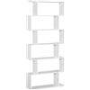 Easycomfort Libreria di Design Mobili Ufficio Scaffale in Legno 80x24x191cm Bianco