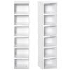 EasyComfort Libreria Scaffale porta CD set 2 Pezzi a 12 Ripiani in Legno, 21x19.2x88.3 cm, Bianco