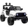Easycomfort Macchina Elettrica per Bambini Jeep Fuoristrada con Telecomando e 2 Velocità, 100x65x72 cm, Bianco