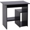 EasyComfort Scrivania PC Moderna in Legno con Ripiano per CPU e Spazio per Tastiera Estraibile, 80x45x75 cm, Nero
