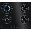 Electrolux Piano Cottura a Gas Electrolux Serie 600 EGG64272K 4 fuochi (L59xP52) Vetro Nero