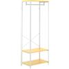 EasyComfort Mobile Appendiabiti 2 in 1 con Ripiano a 2 Livelli, in Acciaio e Truciolato, 60x40x167.5 cm