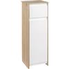 EasyComfort Mobile Bagno con Cassetto e Armadietto con Ripiano Regolabile Interno, in MDF, 32.6x30x90 cm