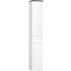Easycomfort Mobile Bagno con Ripiano Regolabile, 2 Ripiani Chiusi e un Cassetto in Legno, 30x28x180 cm, Bianco