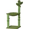 Easycomfort Albero Tiragraffi per Gatti fino 4.5kg a Forma di Cactus con Palline e Amaca, 40x40x96cm - Verde