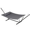 EasyComfort Amaca da Giardino Portatile con Cuscino Integrato, in Cotone, Poliestere e Acciaio, 368x93x110 cm, Grigio Scuro