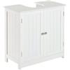 Easycomfort Amardietto Sottolavabo in MDF, Mobiletto Sottolavello Bianco per Bagno Con 2 Ante (60x30x60cm)