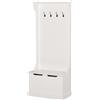 Easycomfort Appendiabiti con Panca Contenitore in MDF, per Casa e Ingresso, Max.100kg - 71.5 x 39.5 x 170cm, Bianco