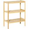 Easycomfort Mobile Multiuso a 3 Livelli Salvaspazio in Bambù per Bagno, Salotto e Cucina, 62x33x80cm, Colore Naturale