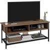 Easycomfort Mobile Porta TV fino 48" Stile Industriale in Legno e Acciaio, 110x40x48cm, Marrone e Nero