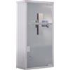 Easycomfort Armadietto Porta Medicinali, Pronto Soccorso Cassetta Medicine in Acciaio Porta in Vetro e 2 Chiavi 48x25cm