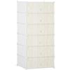 Easycomfort Mobile Scarpiera Modulare Salvaspazio, 6 Cubi 45x35x17 cm in Acciaio e PP, Bianco