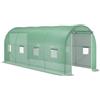 Easycomfort Serra a Tunnel da Giardino 5x2x2 m con 8 Finestre e Porta Avvolgibile, Verde