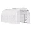 Easycomfort Serra da Giardino a Tunnel 5x2x2m con Struttura in Acciaio e Telo in Polietilene Bianco