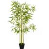 Easycomfort Bambù in Vaso Artificiale, Pianta Finta Decorazione per Interno ed Esterno, Altezza 120cm, Verde