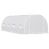 EasyComfort Serra da Giardino a Tunnel Per Piante, Struttura in Metallo e Copertura in PE, 6x3x2m, Bianco