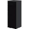 Easycomfort Mobiletto Bagno in Truciolato con Cassetto e Armadietto a 2 Livelli Regolabili, 30x30x82 cm, Nero e Grigio