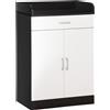 Easycomfort Mobiletto con Cassetto e Ripiano Regolabile per Cucina, Soggiorno e Anticamera, in MDF, 60x40x90cm, Bianco e Nero