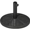 Easycomfort Base per Ombrellone da Giardino Rotonda Effetto Rattan Ø45cm Peso da 9.5kg, Nero